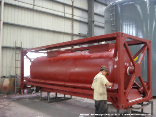 Reagent Sulfuric Acid 20FT ISO Tank Container 8000L -17500L (H2SO4, FeCL3 Ferric Chloride, Cupric Sulphate Reagent, PAC Steel Lined PE Tank)