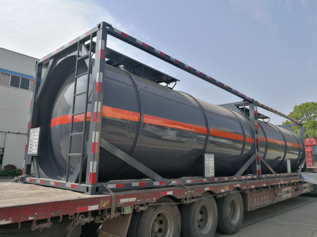 Custermizing Hydrochloric Acid Chemical Liquid Transport ISO Tank Container (Carbon Steel Lined LLDPE corrosion resistance)
