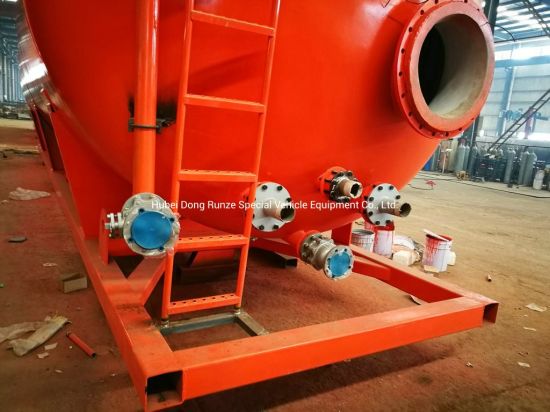 Skid Storage Tank for Acid (HCl 35% Oil Fied Chemical Hydrochloric Acid Capacity 60 m3(500bbl) Liend Plastic (L LDPE 7042) or Mobile Liquid Storage Frac Tank