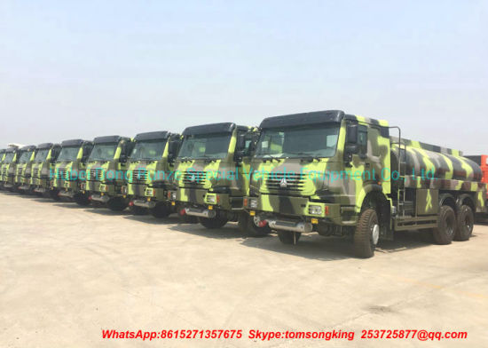 HOWO Military 6X6 Fuel Tanker Truck for Amy Fuel Transport 18, 000L with Oil Bowser (AWD Off Road)