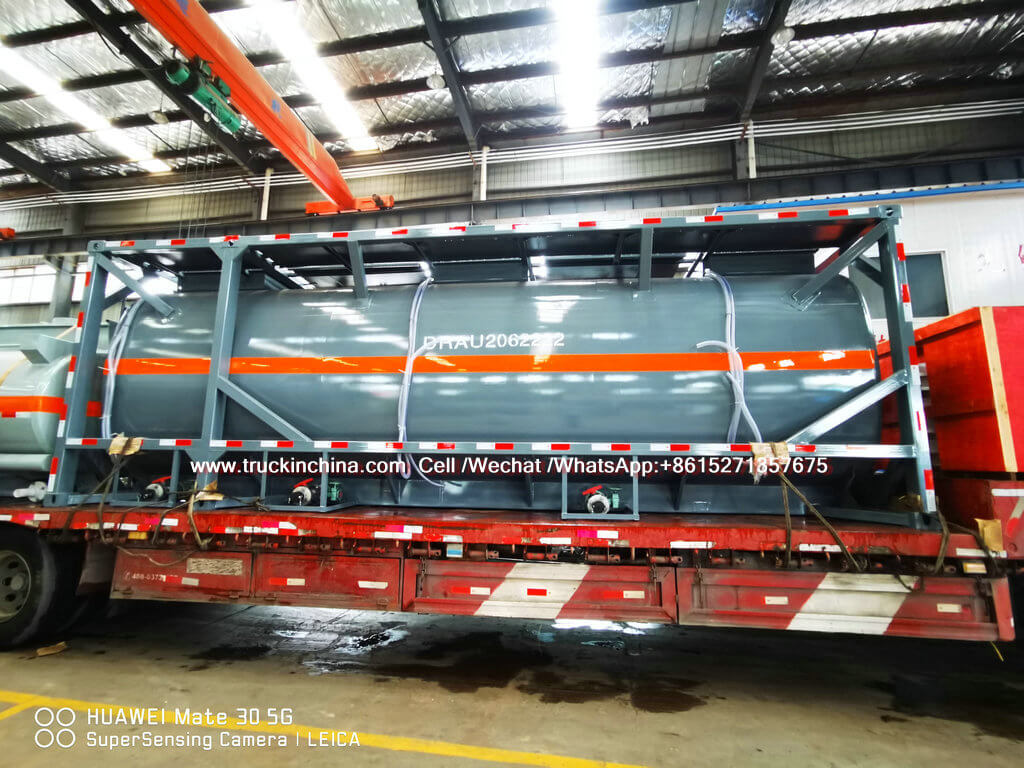 30FT LLDPE Lined Tank Container For Hydrochloric Acid HCL UN1789 ship to Vietnam
