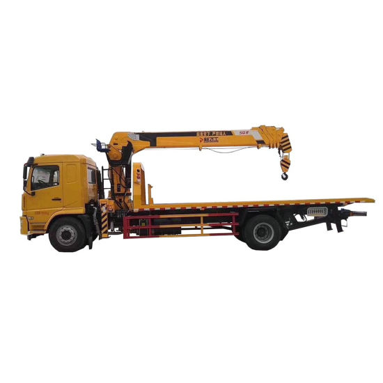 Shacman Car Carrier Flatbed Mounted 8 Ton Loading Crane Recovery Truck (Flat Slide Bed)