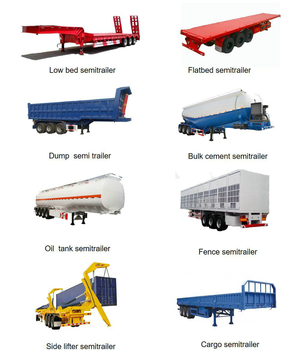 4 Axles Heavy Duty Container Flatbed Semi Traile 14m