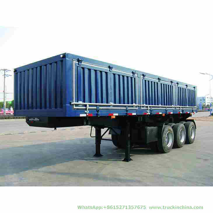 Customizing 24cbm Heavy Duty 3 Axle Side Tipper Trailer