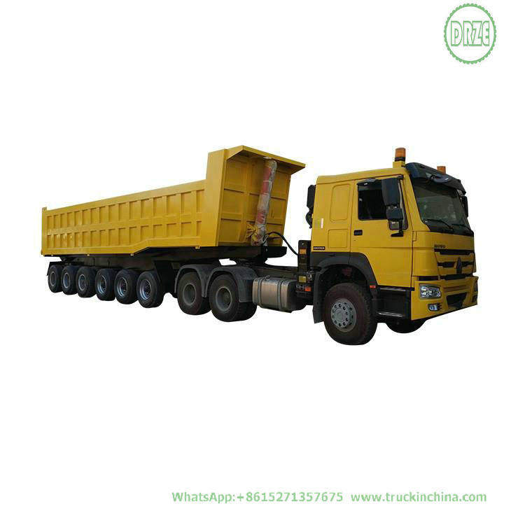 Customizing 24cbm Heavy Duty 3 Axle Side Tipper Trailer