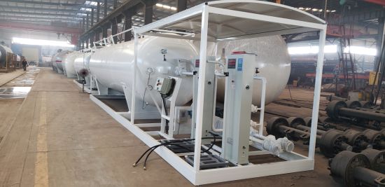 25000liters LPG Filling Plant with Two Dispenser for 12 Tons LPG Cooking Gas Cylinder Filling Station Skid Mounted Tank of Easy Transport