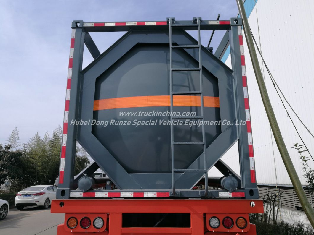 Customized Isotank 30FT Chemline Lined Tank for HCl, Naoh, Naclo, PAC, H2so4, Hf, H3po4, Nh3. H2O, H2O2 Solution