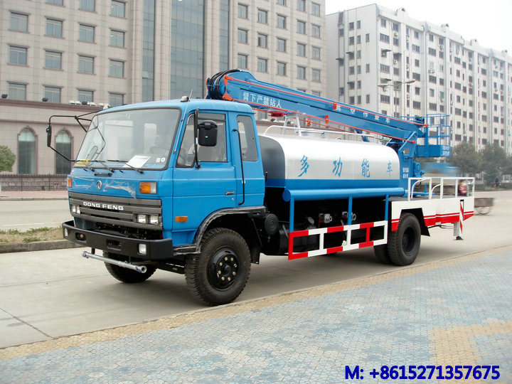 Dongfeng Aerial Platform Working Truck with Water Sprinkler Water Tank Volume 4000 L