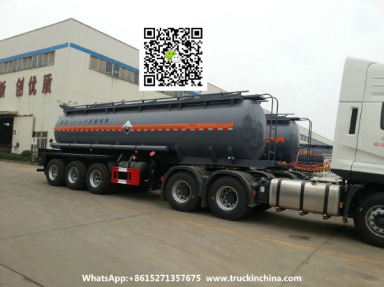 6000USG-10000USG Dilute Sulfuric Acid Tanker (3 Axles Chemical Liquid HCl, Hf, Naoh, Naclo, H5no, H2so4, H2O2 Tank)