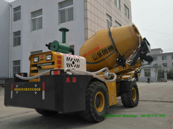 Self Loading Concrete Transit Mixer 1.2cbm, 1.6cbm, 2.0cbm, 2.4cbm (Self Loading Cement Mixer Truck With Air Conditioning Self Loading Automatic Weighing Scale)