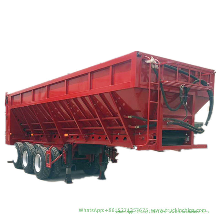 Customizing 3 Axle Conveyor Belt Trailer (Self-unloading Trailers Stainless Steel - Aluminum Optional 30m3)
