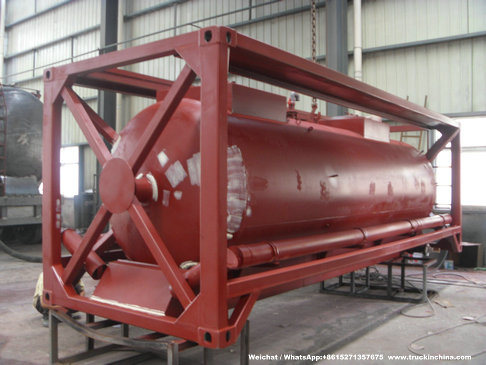 Reagent Sulfuric Acid 20FT ISO Tank Container 8000L -17500L (H2SO4, FeCL3 Ferric Chloride, Cupric Sulphate Reagent, PAC Steel Lined PE Tank)