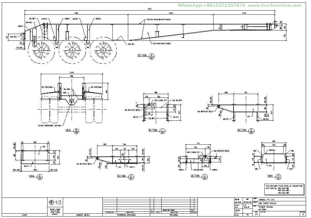 Customizing 22cbm 3 Axle Side Tipper Trailer (BPW Axles U-shape)