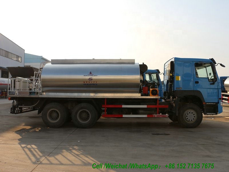 HOWO Asphalt Distributor 12-14 M3 Tank (Road Paver Asphalt Spray Bitumen 4.5 -6 meters)