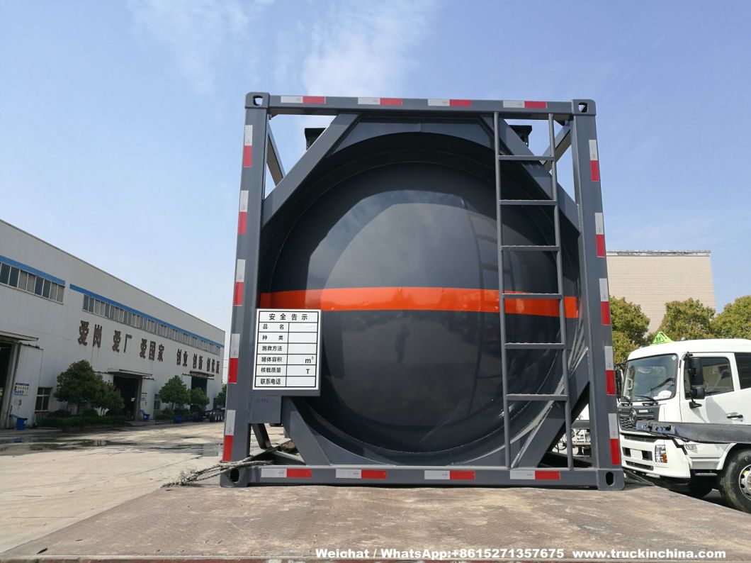 Custermizing Hydrochloric Acid Chemical Liquid Transport ISO Tank Container (Carbon Steel Lined LLDPE corrosion resistance)