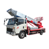 HOWO Truck Mounted Telescopic Ladder Truck for House Building Goods Lift and Download (House Furniture Moving Hydraulic 28 M Aerial Platform Ladder)