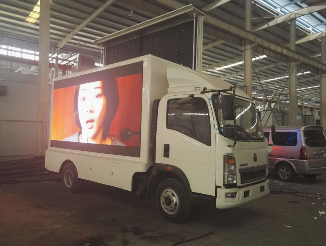 HOWO Truck Mounted Outdoor Advertising with LED Billboard Display Screen