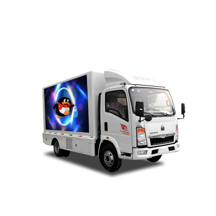 HOWO Truck Mounted Outdoor Advertising with LED Billboard Display Screen