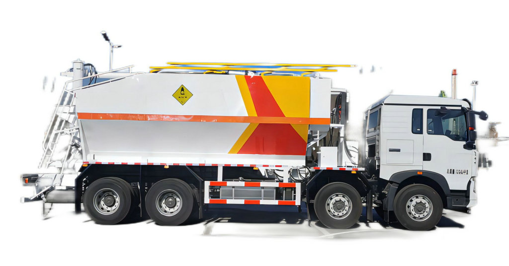 Sinotruck HOWO ANFO Mixing And Charging Explosive Truck 17 Ton