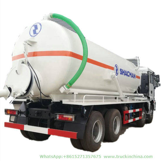 Shacman Sewage Suction Tanker Truck (20cbm Vacuum Tank, Septic Tank)