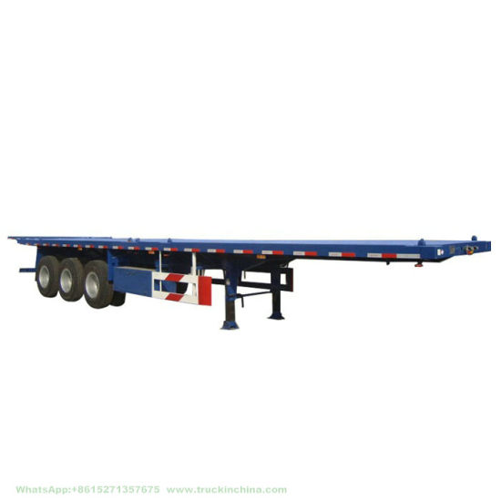 3 Axle Flatbed Semi Trailer 40FT Container with Container Locks