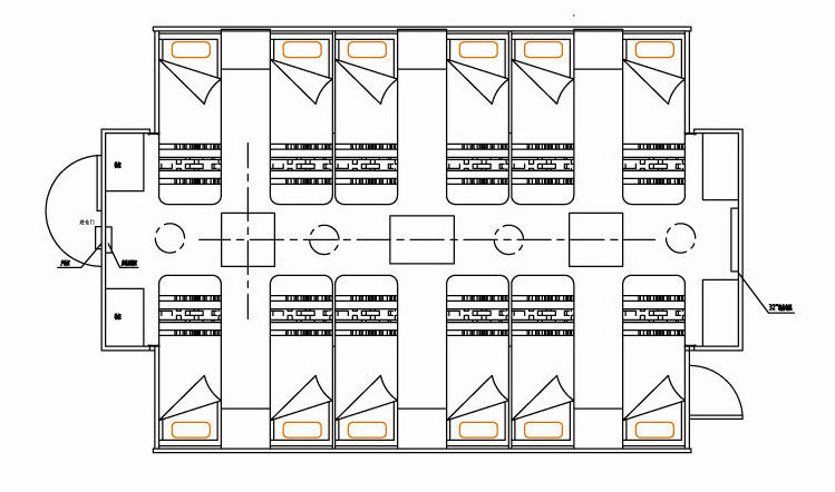 Dongfeng King Run Camp Truck for 20- 24 Men Outdoor Camping Living Room