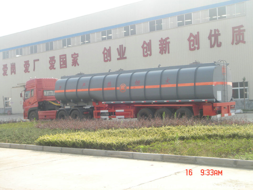 Customizing 60t Hydrochloric Acid Tank Trailer (Steel Lined Rubber plastic LLDPE Chemical Liquid Tanker)