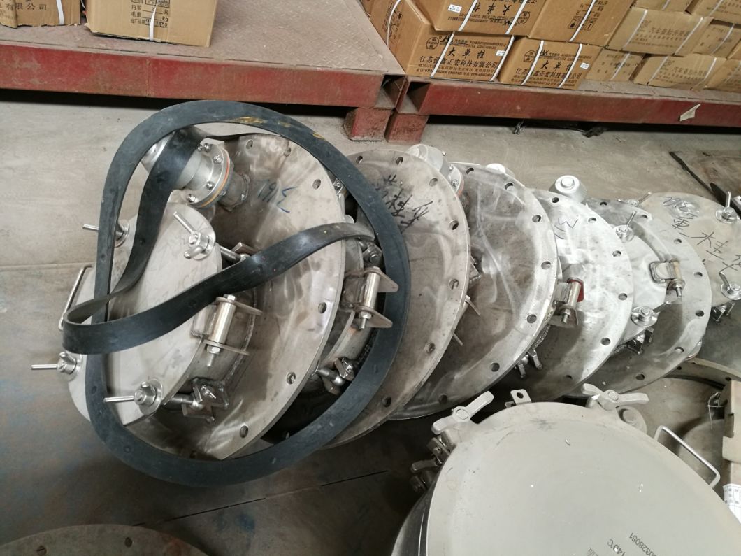 SS304, SS316L Stainless Steel Manhole Cover for Sulfuric Acid Tank, Dust Tank, Chemical Tanker Truck
