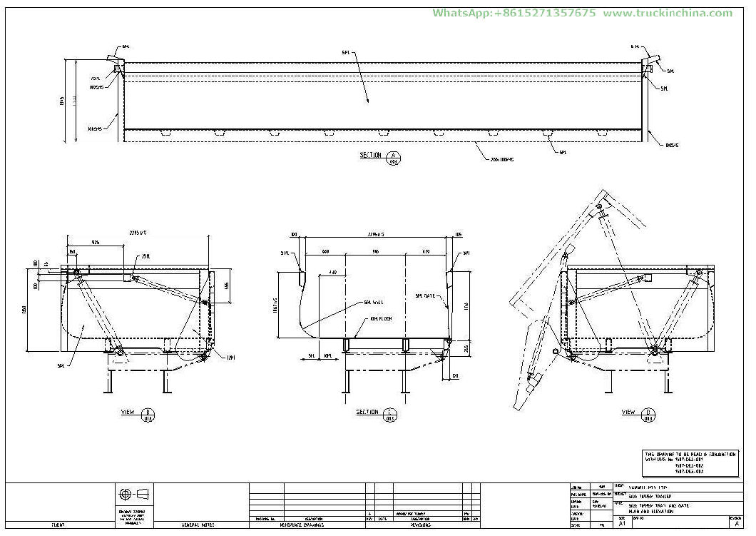 Customizing 22cbm 3 Axle Side Tipper Trailer (BPW Axles U-shape)