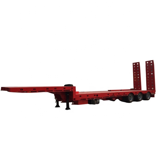 60t Heavy Duty Lowbed Trailer Truck (Gooseneck Low Bed Semi Trailer Lowbed Trailer)