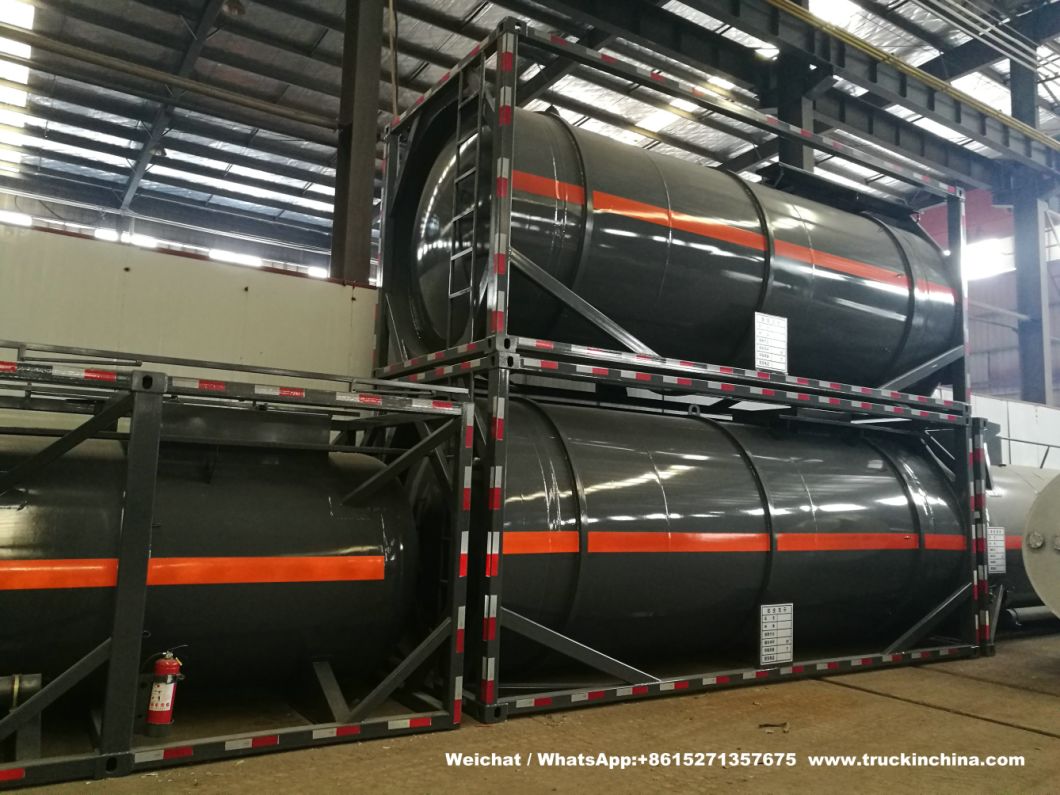 Custermizing Hydrochloric Acid Chemical Liquid Transport ISO Tank Container (Carbon Steel Lined LLDPE corrosion resistance)
