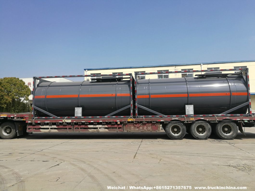 Custermizing Hydrochloric Acid Chemical Liquid Transport ISO Tank Container (Carbon Steel Lined LLDPE corrosion resistance)