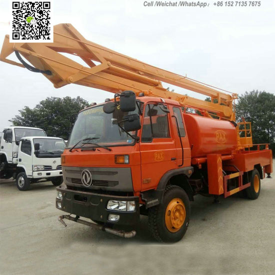 Aerial Work Platform Truck Mounted with Water Clean Tank (16m Bucket Lift, 4000L Water Tank)