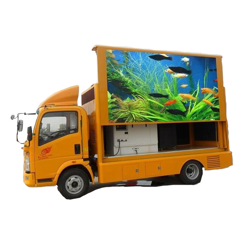 HOWO Truck Mounted Outdoor Advertising with LED Billboard Display Screen