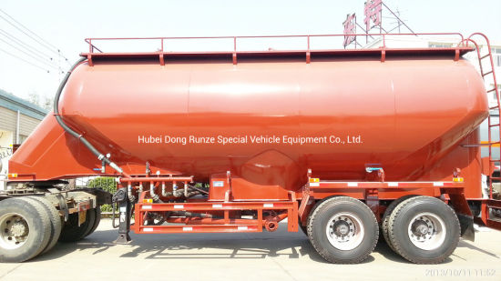 2 Axles Bulk Tanker Trailer for Transporting Wheat -Bean Grains Tank Capacity 35cbm Silo