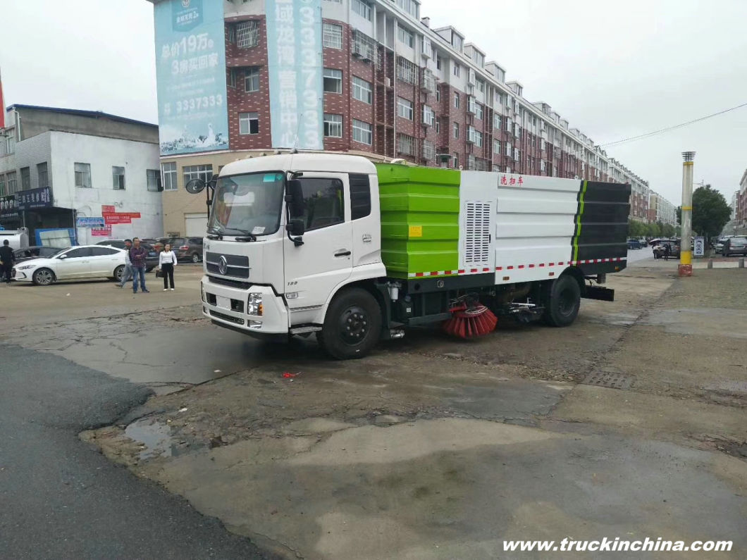 Dongfeng Efficent Street Vacuum Road Sweeper 7 Cbm Garbage 3.5cbm Water Stainless Steel 4X2 -4X4 -Rhd. LHD