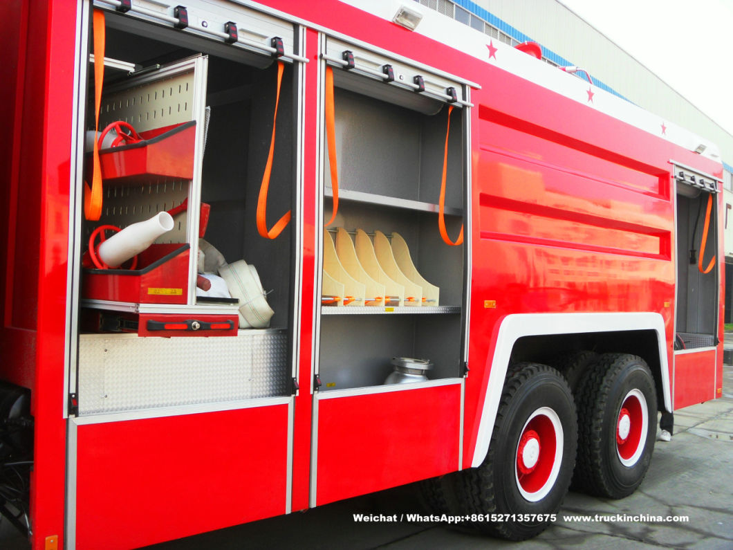 Double Cabin Beiben Fire Truck Water Foam Fire Fighting Truck off Road 6X4 - 6X6 Awd Fire Tender Fire Pumper (9000Liter Water 1800Liter Foam Tank) for Sale