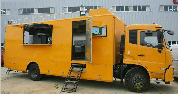 King Run Mobile Fast Food Truck for Military Troops Field Cooking 4X2 Optional Offroad 4X4