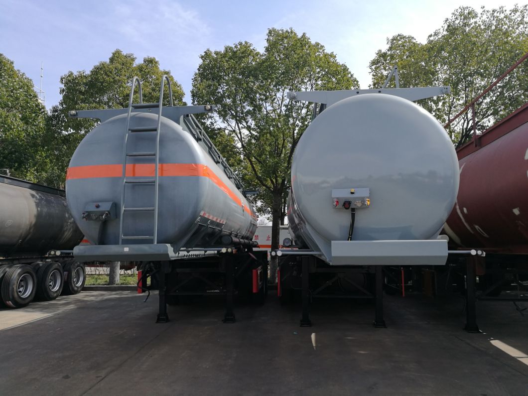 Sodium Hydroxide Tank Semi-Trailer 3 Axles 20000liters, 32000liters Steel Tank Lined LLDPE