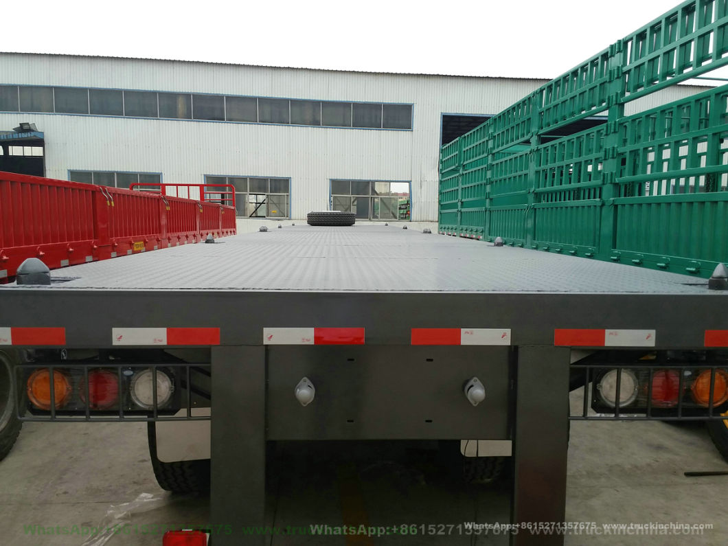 4 Axles Heavy Duty Container Flatbed Semi Traile 14m