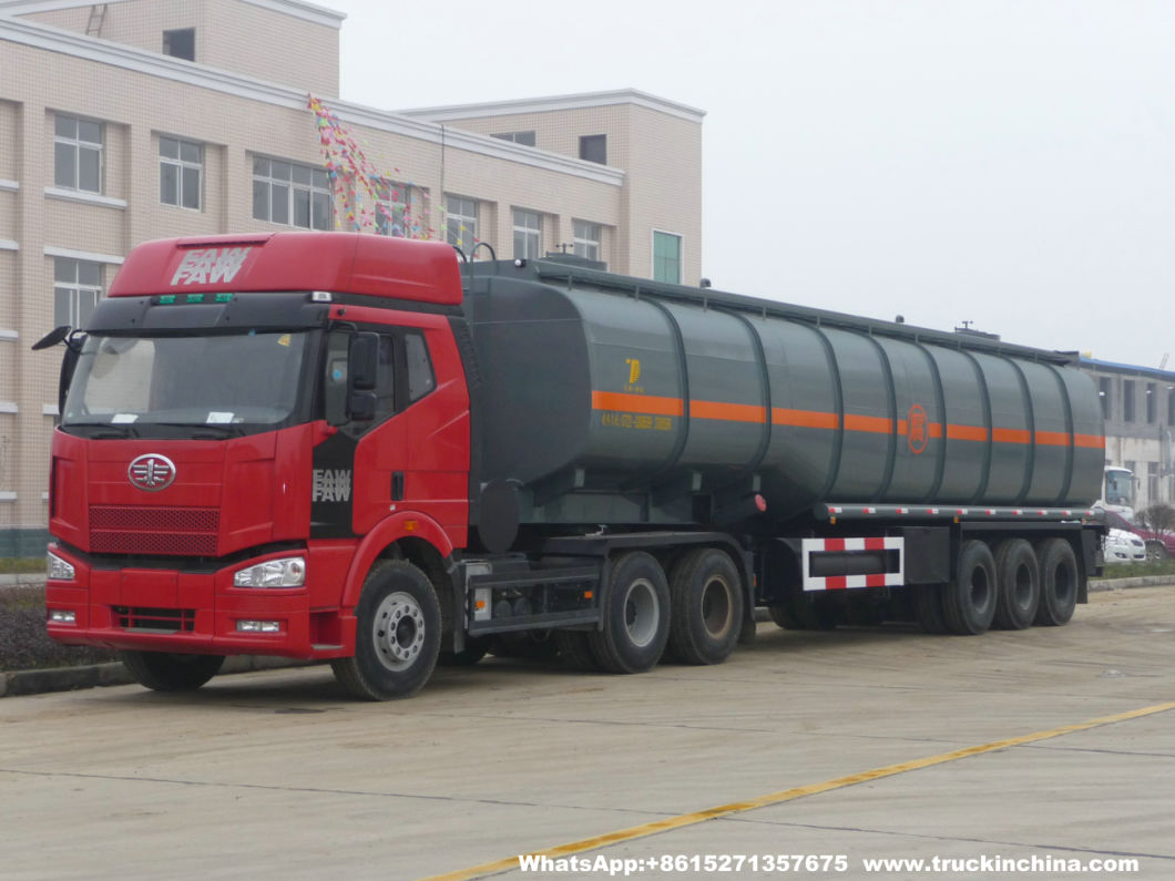 Customizing 60t Hydrochloric Acid Tank Trailer (Steel Lined Rubber plastic LLDPE Chemical Liquid Tanker)