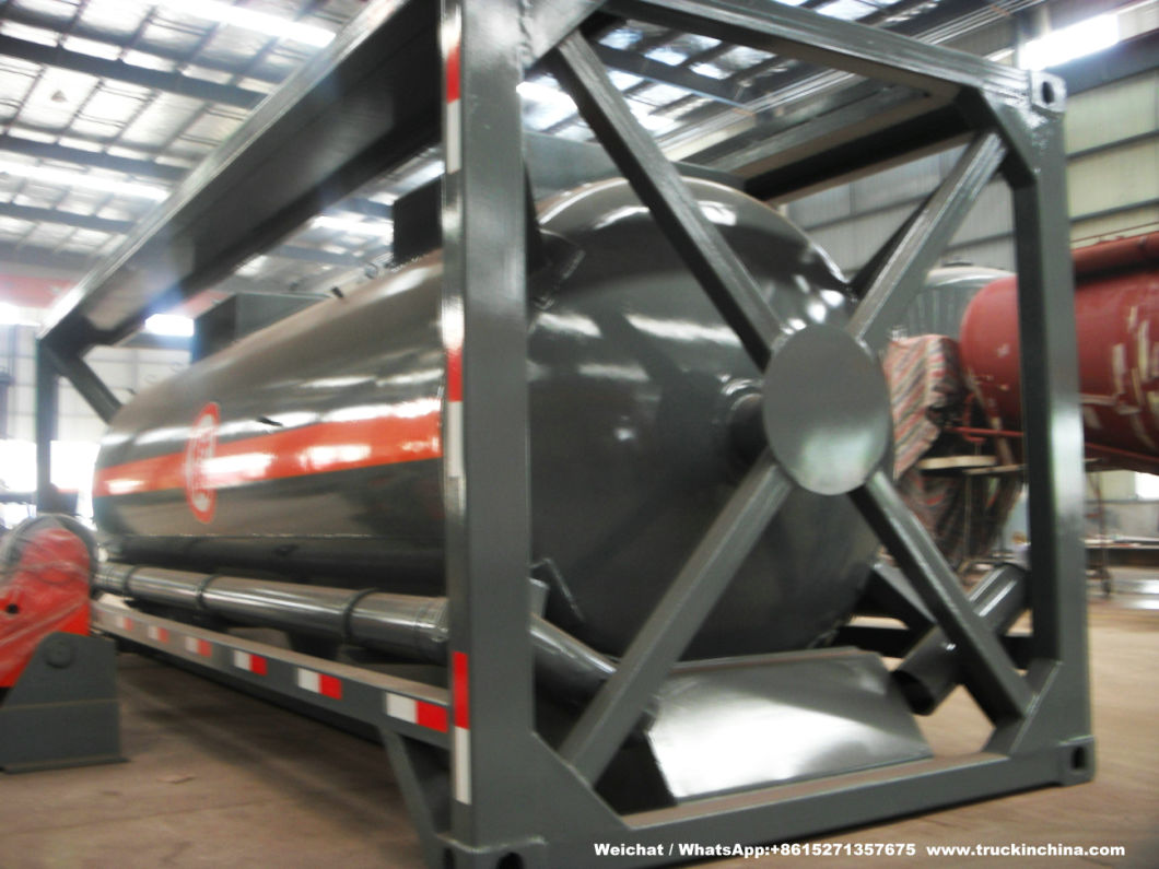 Reagent Sulfuric Acid 20FT ISO Tank Container 8000L -17500L (H2SO4, FeCL3 Ferric Chloride, Cupric Sulphate Reagent, PAC Steel Lined PE Tank)