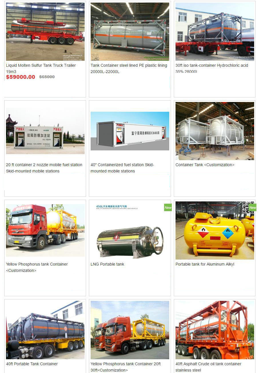 20FT Tank Container for Hydrochloric Acid, Sodium Hypochlorite Road Transportation 21cbm Export to Vietnam