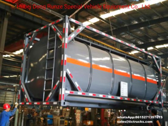 20FT ISO Tank Containers with Pipe Bottom Loading Hydrochloric Acid, Sodium Hypochlorite