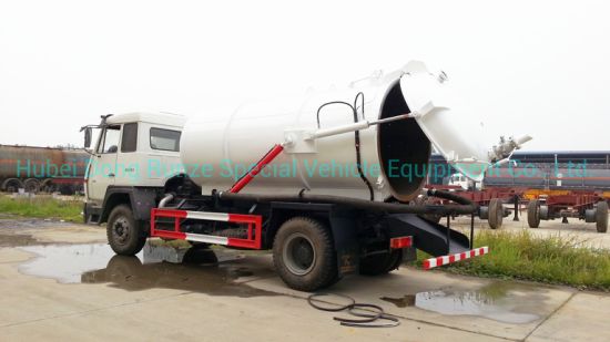 Steyr Vacuum Sewage Suction Tanker Truck Tank 12500 (L) Carbon Steel Rhd or LHD with Pto Vacuum Pumps for Vacuum Suction Cesspool Sludge Sewer Waste