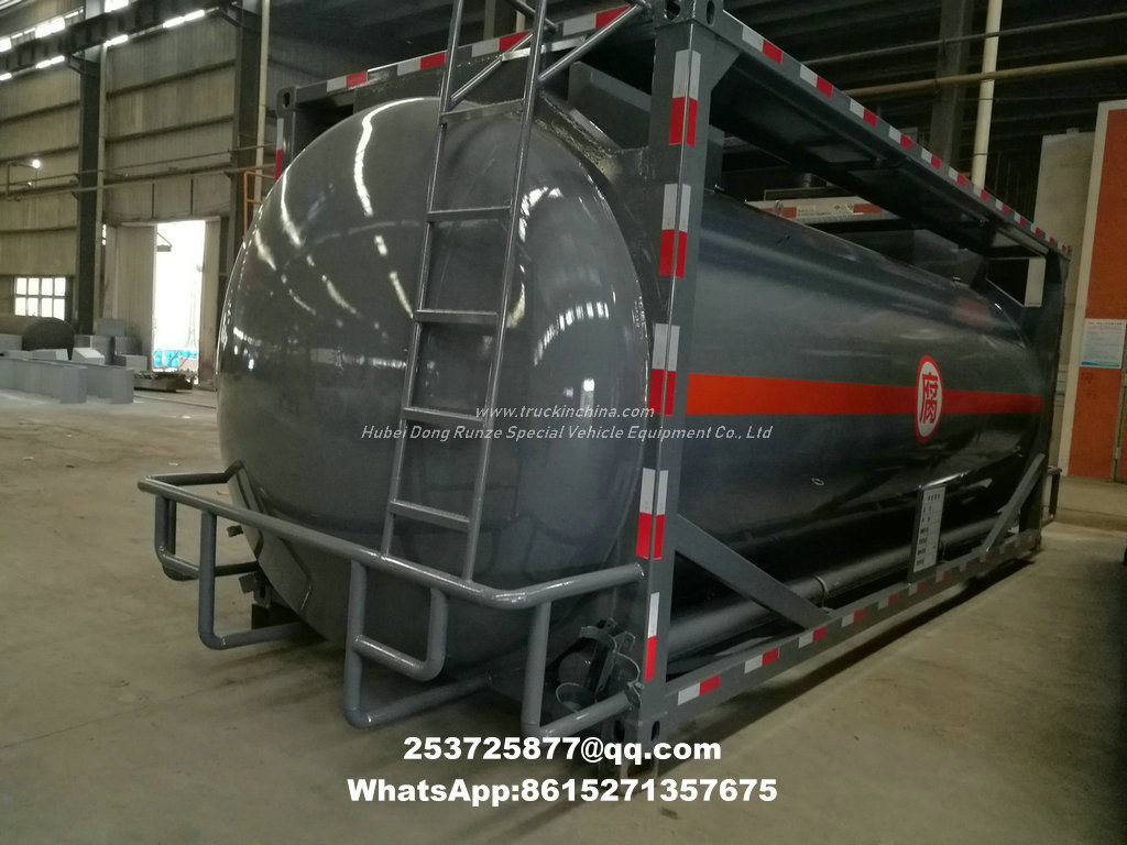 Chemline Lined Tank Customized Swap Body (ISOTANK) for Transport Strongly Acidic Hydrochloric Acid, Sodium Hypochlorite (HCl, NaOH, NaCLO, HF, H3PO4)