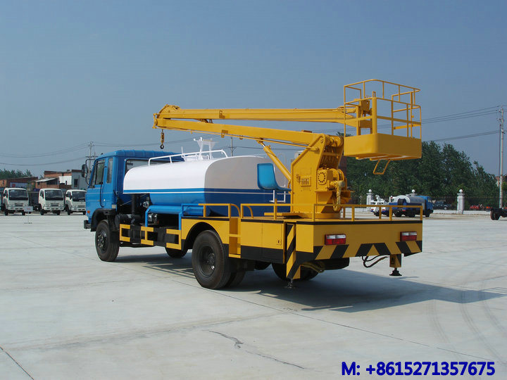 Dongfeng Aerial Platform Working Truck with Water Sprinkler Water Tank Volume 4000 L