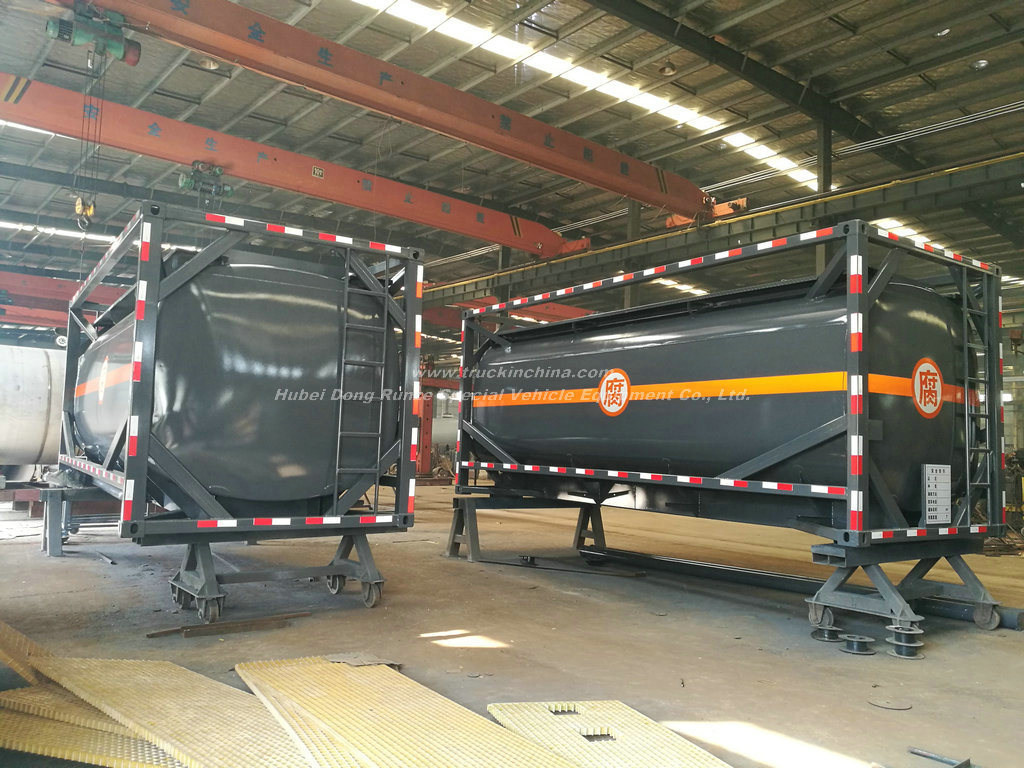 Un Portable Tank 20FT ISO Container Frame for Un2797, Battery Fluid, Alkali Naoh (max 50%) , Naclo (max 10%)