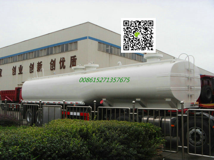 Dilute Sulfuric Acid Tank Trailer (3 axles Semi Trailer 19900Liters, 22400liters, 32000L Steel Lined LLDPE Acid Tank)