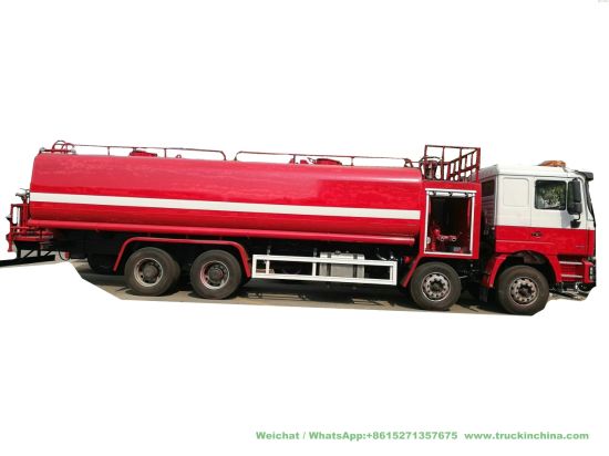 Shacman 12 Wheels Water Tanker Fire Truck 30t Bowser Tank with Fire Pump